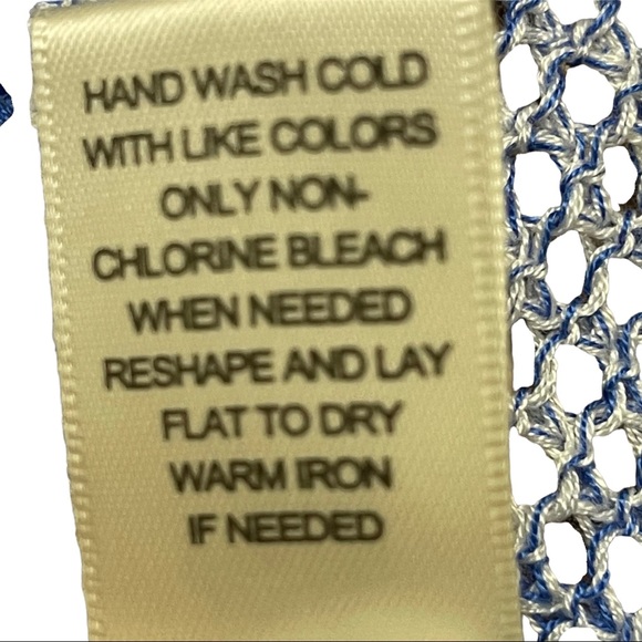 JOHN PAUL RICHARD| OPEN KNIT SWEATER | BLUE/WHITE | SZ XL | NWT - Picture 7 of 8